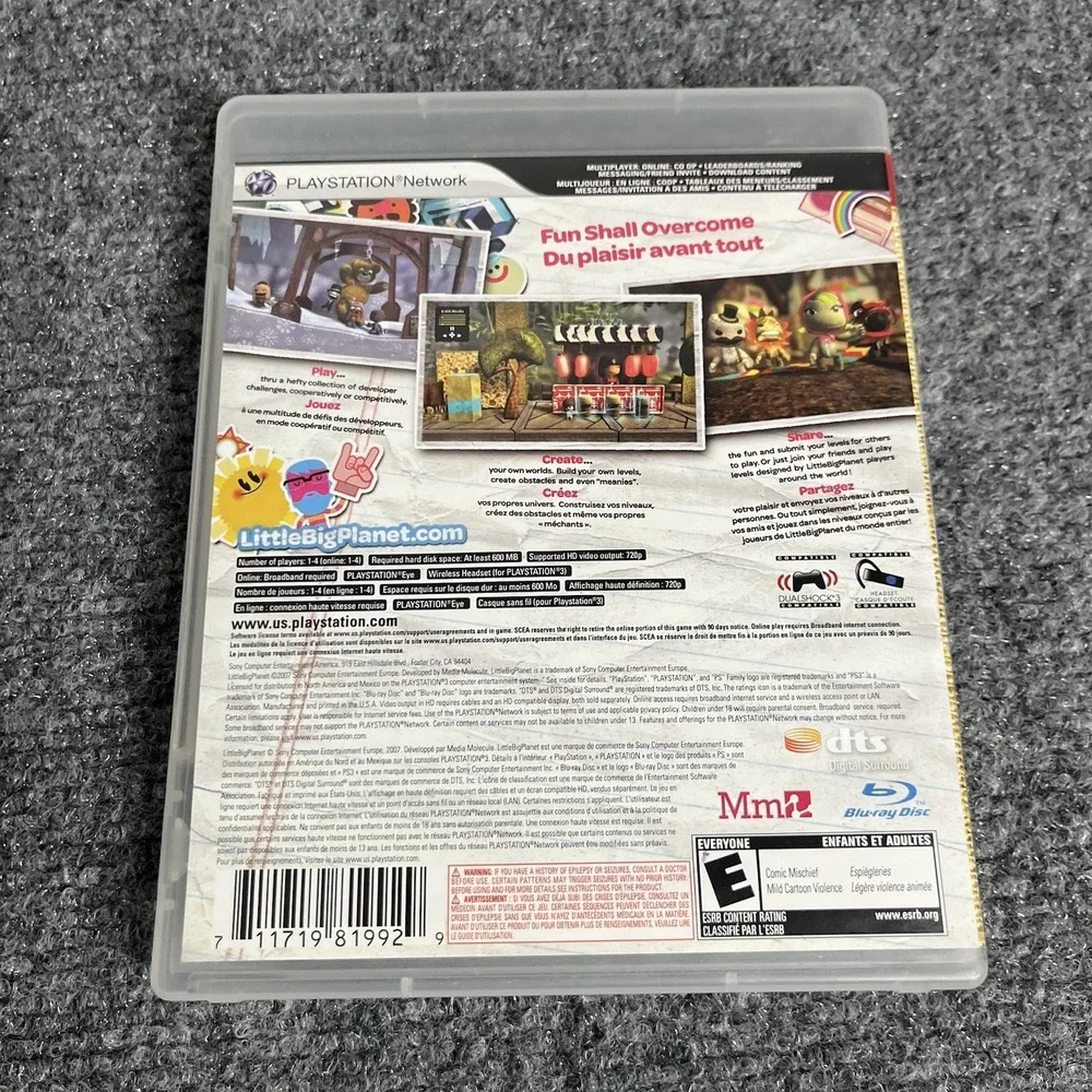 Little Big Planet PlayStation 3 PS3 Game CIB Tested Works!